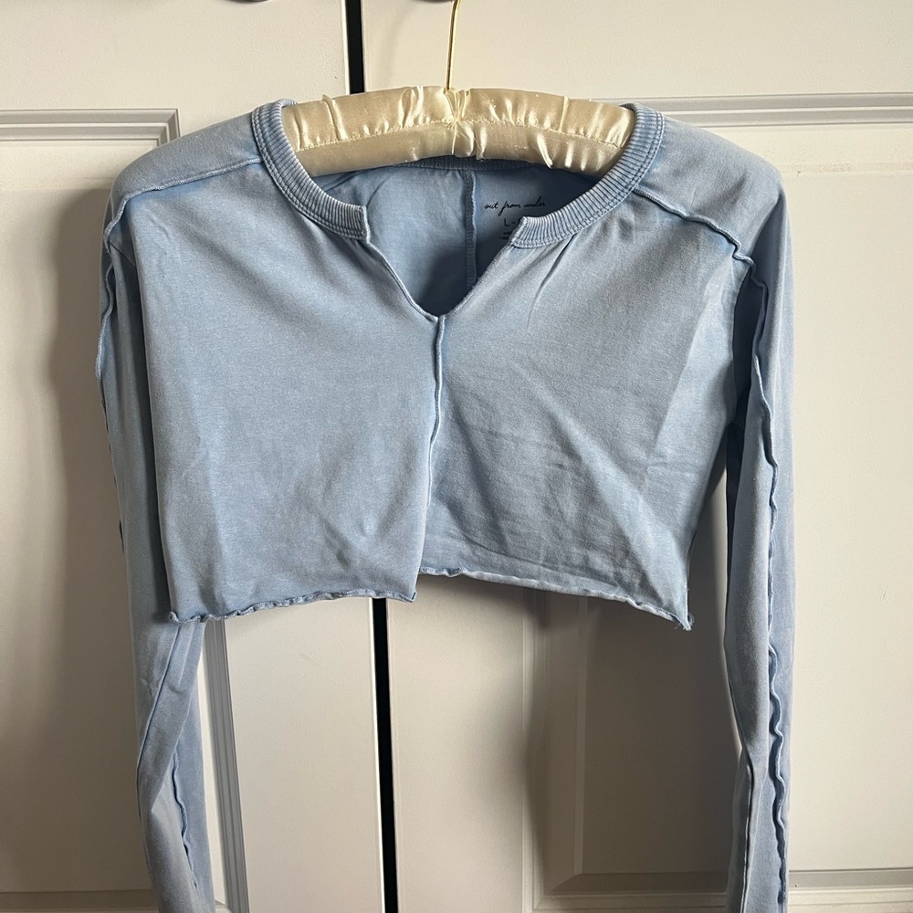 Urban outfitters cropped blue long sleeve